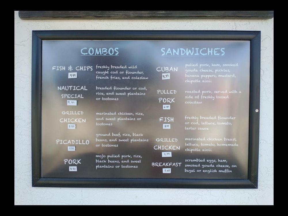 Carta de Nautical Cafe, Melbourne Beach