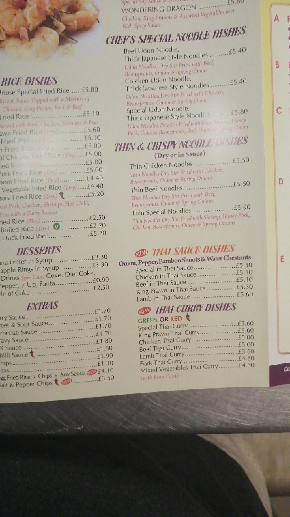 Menu at Aroma fast food, Doncaster
