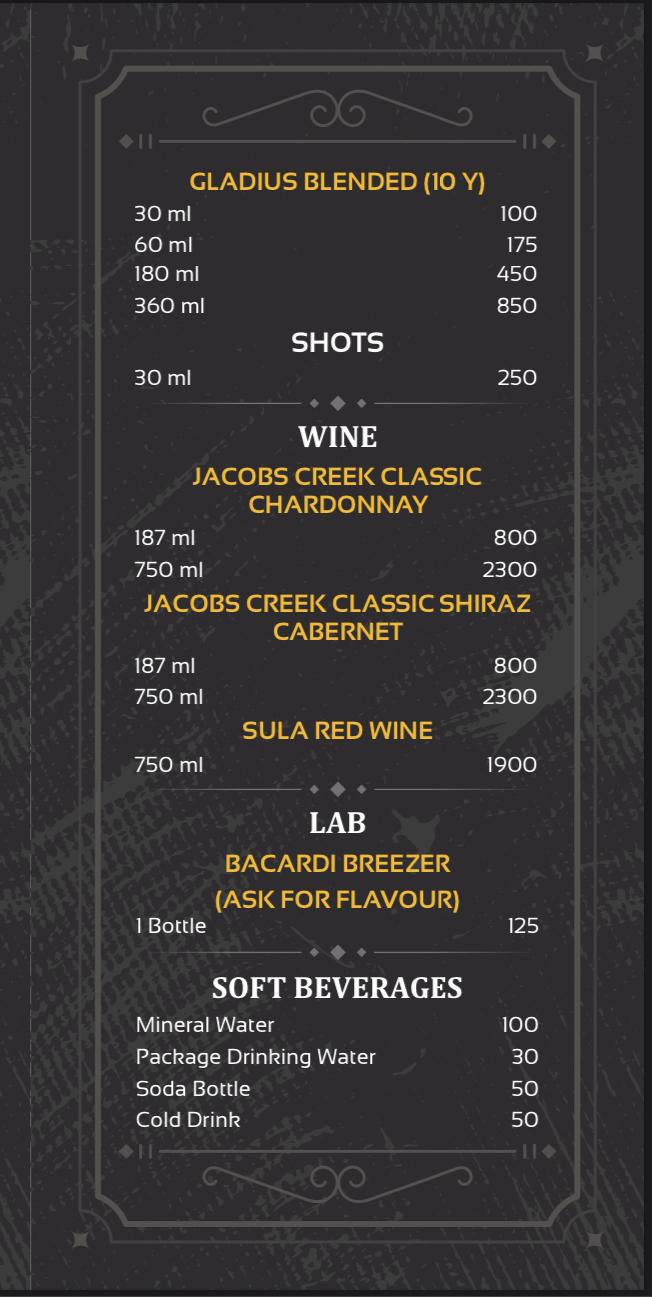 Ranchi Knight Riders (Bar & Restaurant) menu