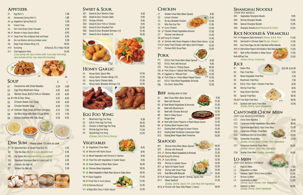 Menu at Aroma Kitchen restaurant, Burlington