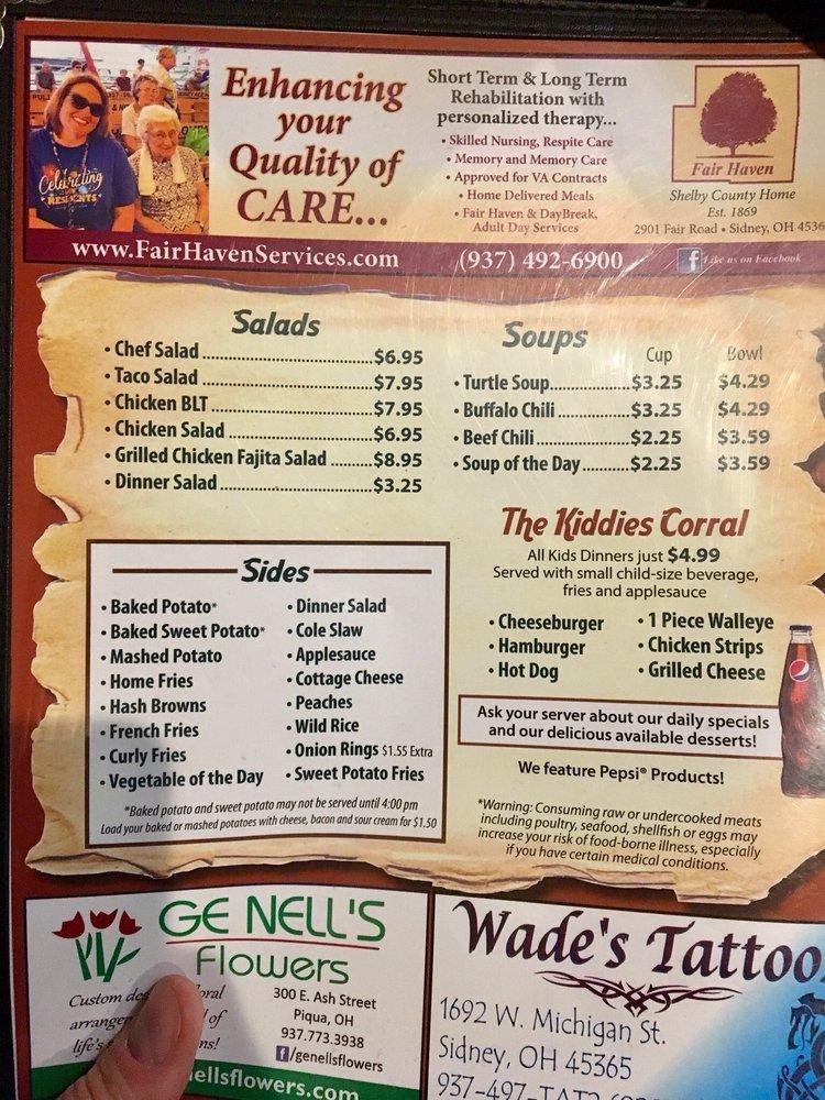 Menu at Buffalo Jacks restaurant, Covington