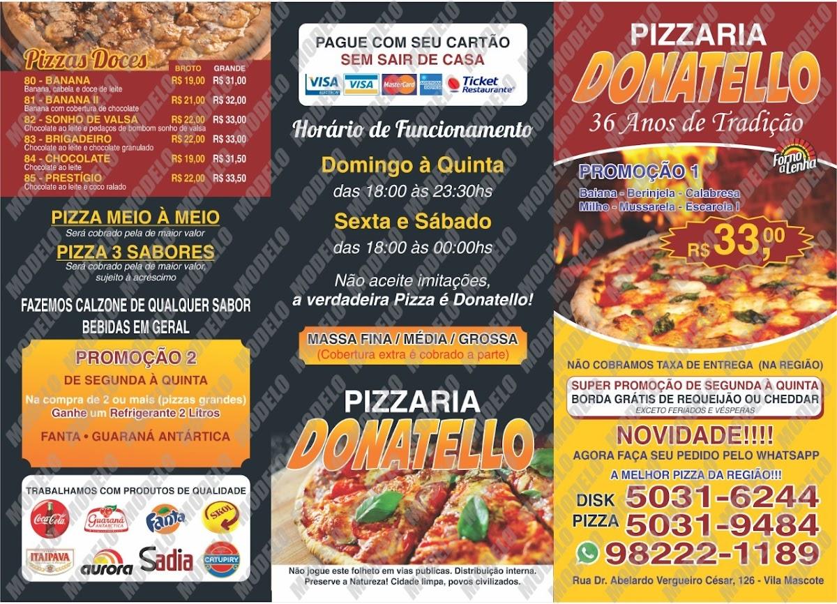 Pizzaria DONATELLO delivery JOINVILLE