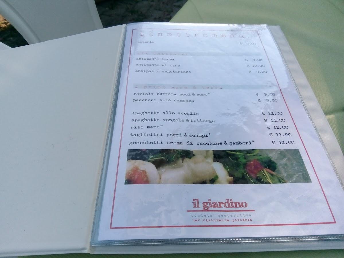 Menu da Il Giardino pizzeria, Rosignano Marittimo