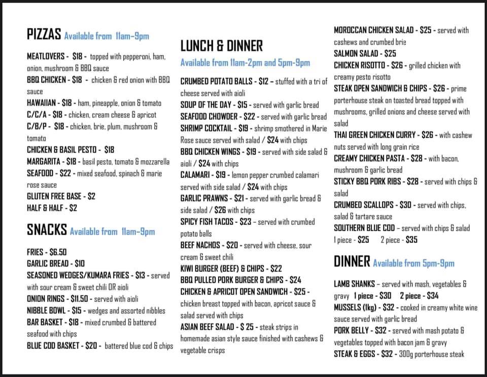 Menu at Winton's Top Pub & Garden Bar, Winton