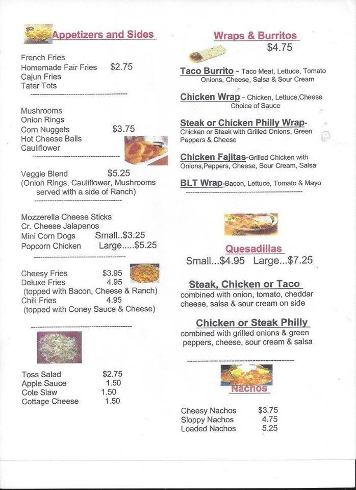 Menu at Killbuck Sweet Shoppe LLC fast food, Killbuck