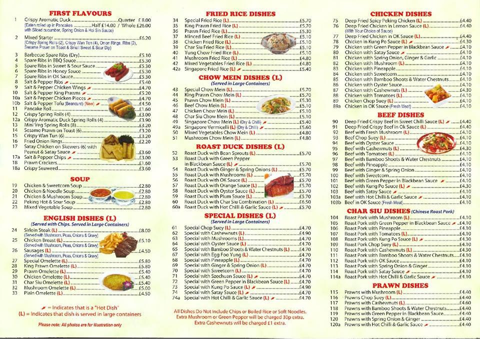 Menu at Hold King fast food, Bradford