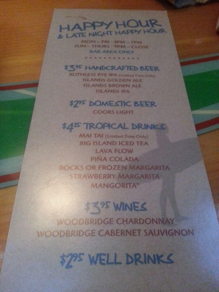 Menu at Islands Restaurant Burbank, Burbank