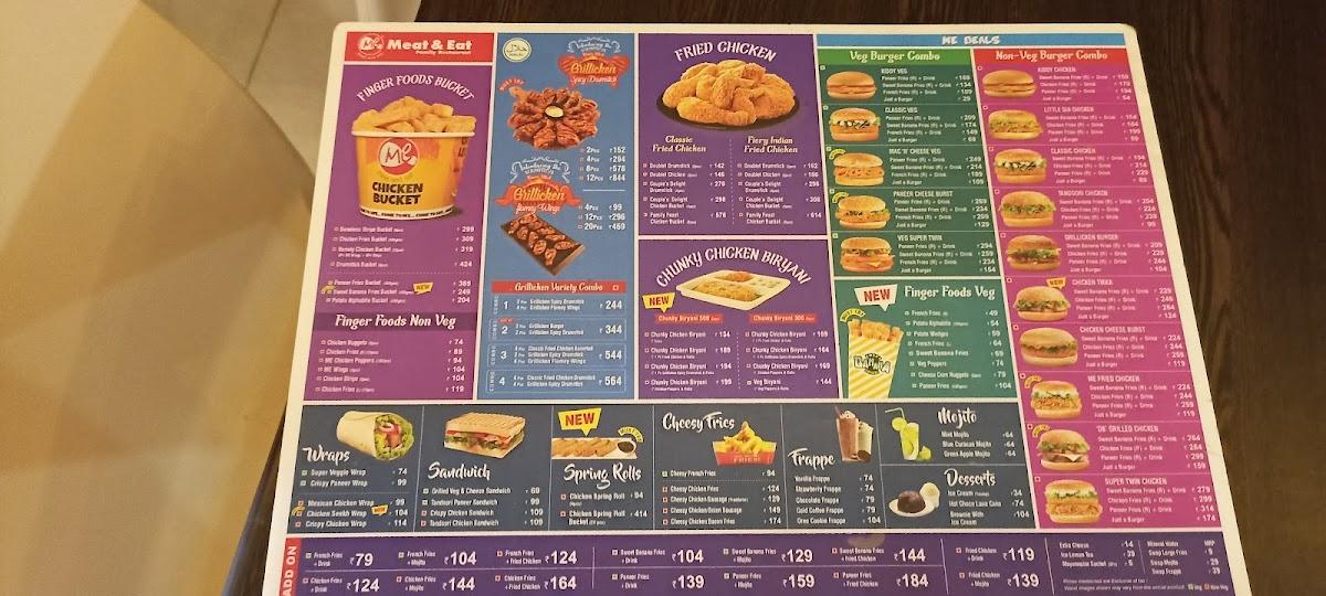 Menu at Meat and Eat Kanyakumari, Kanyakumari