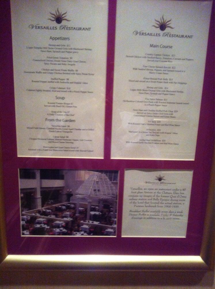 Menu at Versailles Restaurant & Bar, Braselton
