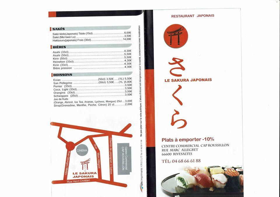 Menu De Sakura House Restaurant Japonais restaurantguru.com