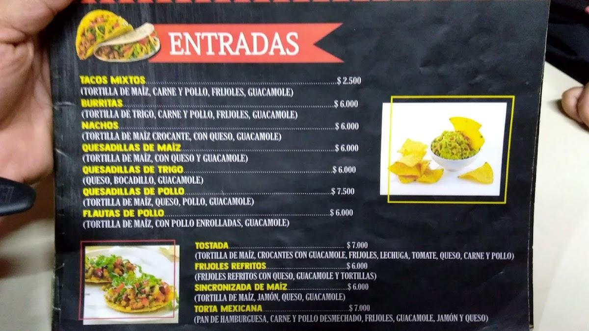 Carta del restaurante Antojitos Mexicanos Popayán