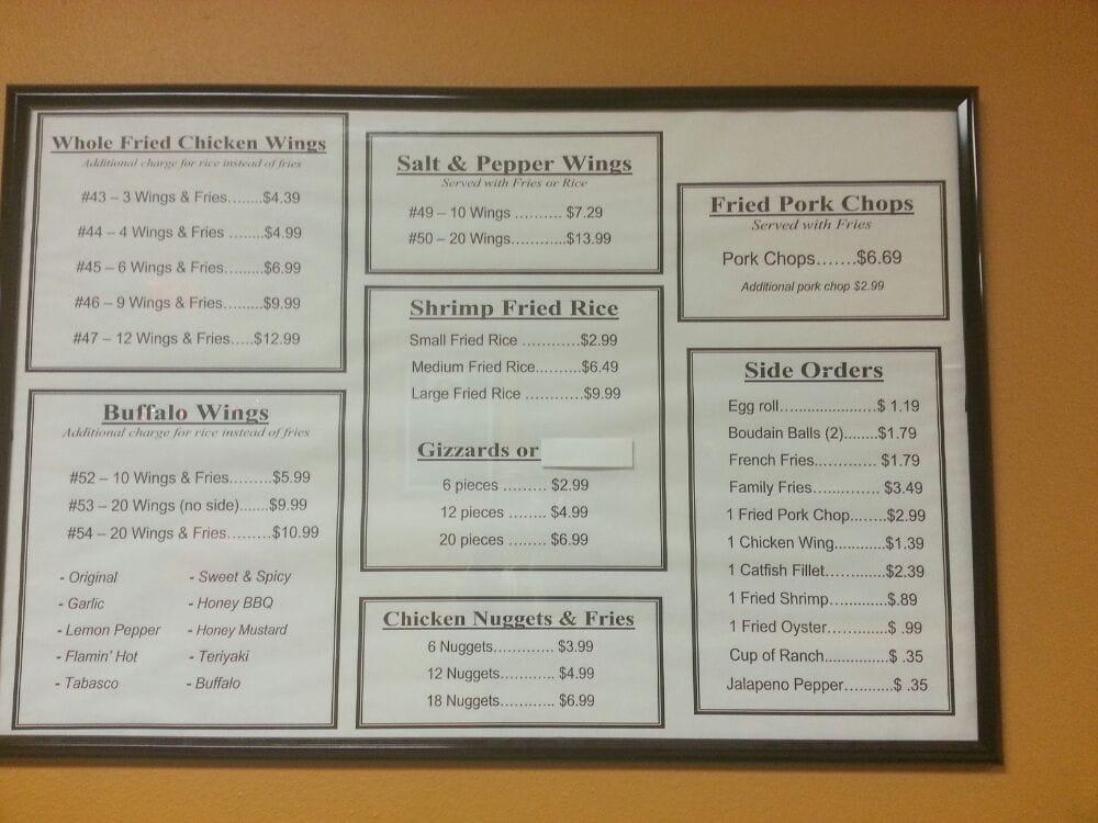 Menu at John s Seafood restaurant Beaumont