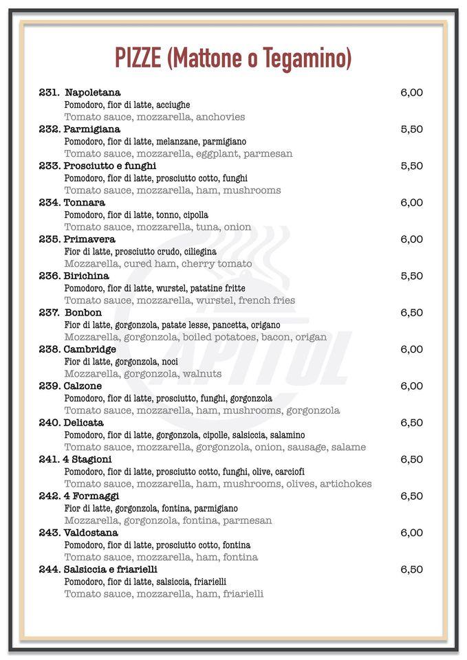 Menu di Capitol 