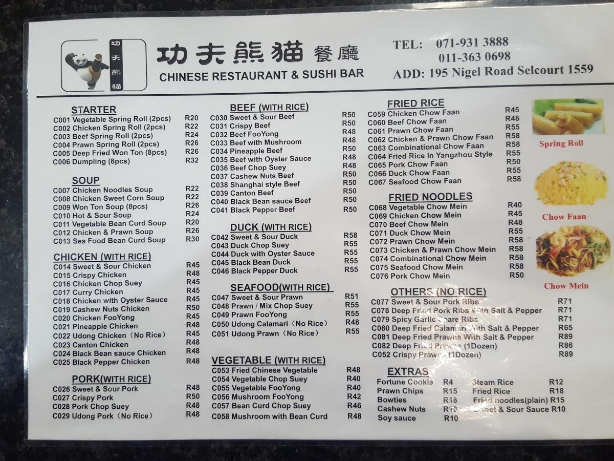 panda wautoma menu