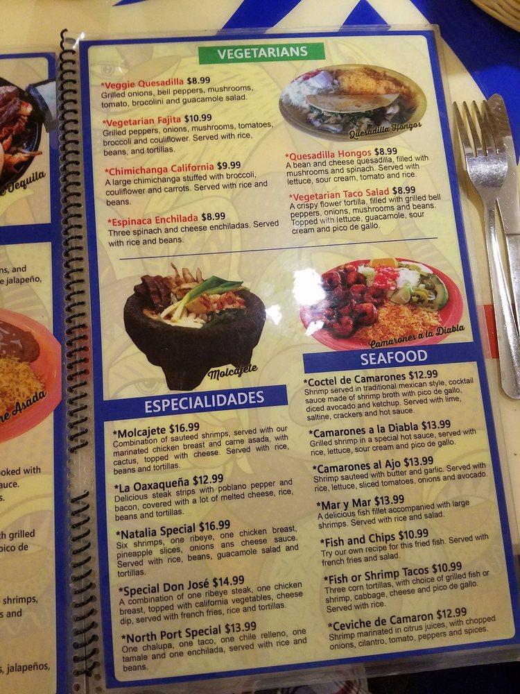 Menu at Blue Tequila Mexican Restaurant, Grill & Cantina, North Port
