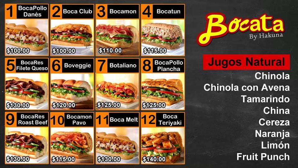 Menu At Bocata By Hakuna Restaurant, Santo Domingo