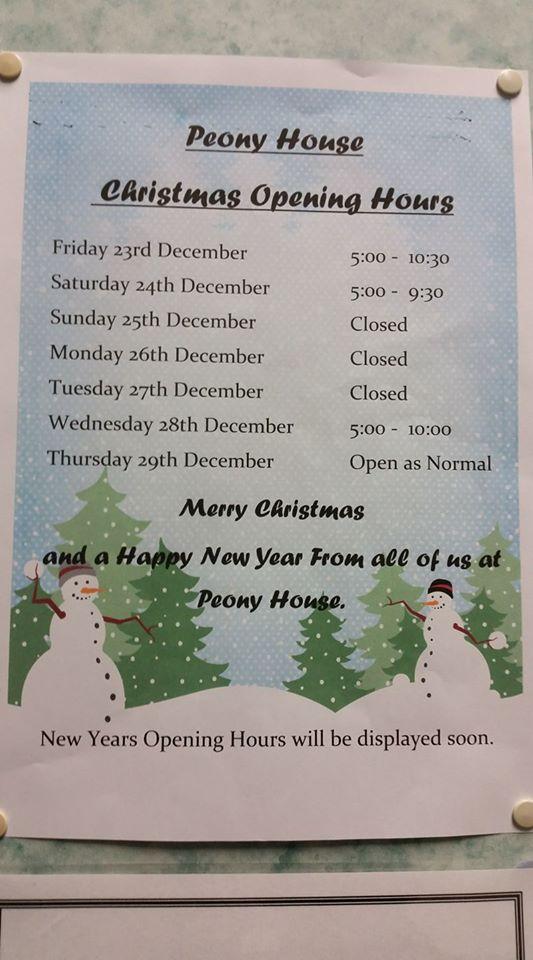 Menu At Peony House Fast Food Derby Unit 7