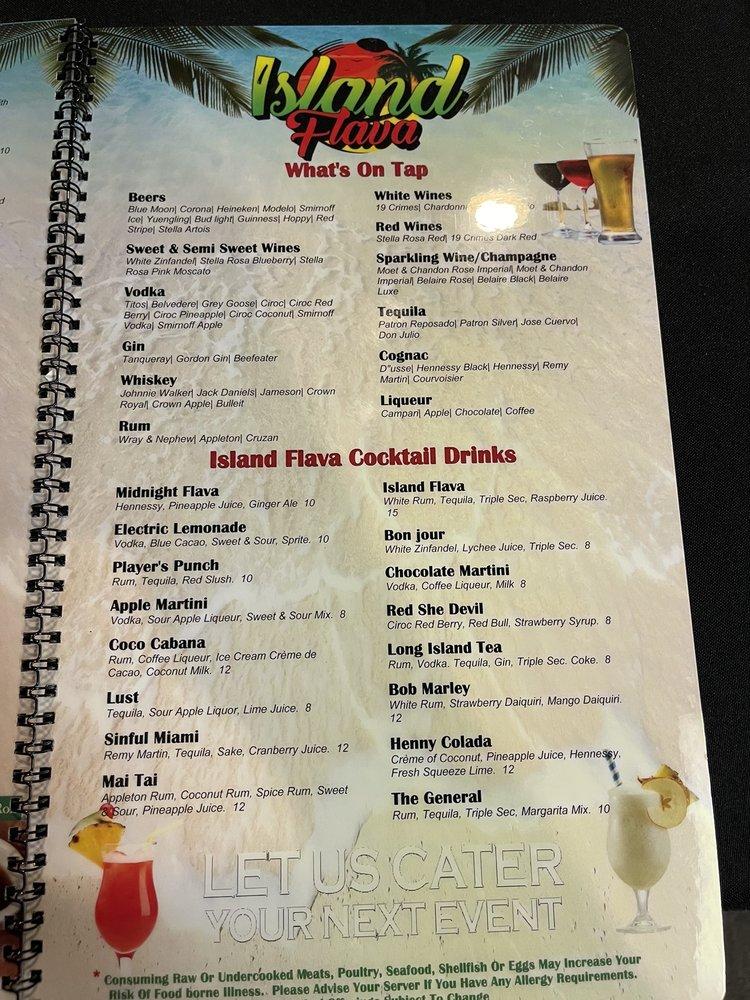 Menu at Island Flava Restaurant & Lounge, Fayetteville