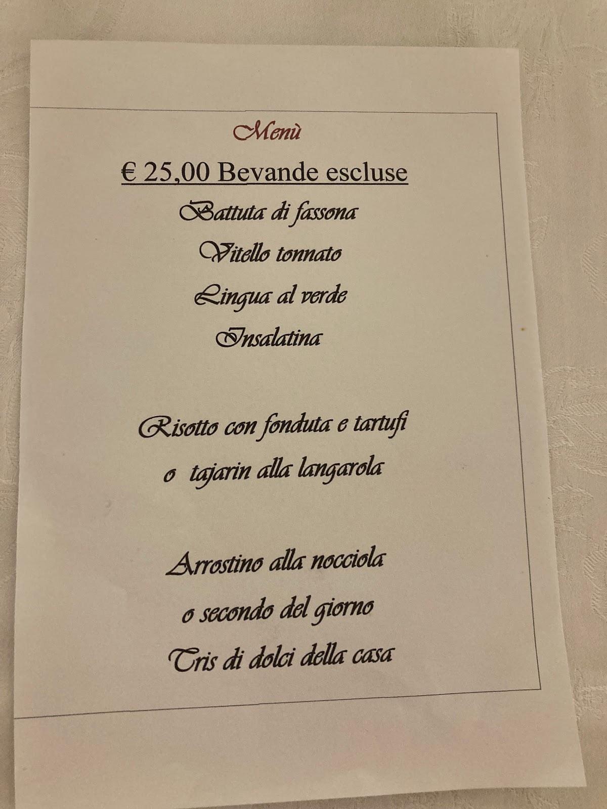 Speisekarte von Da Matteo (Narzole) restaurant, Narzole