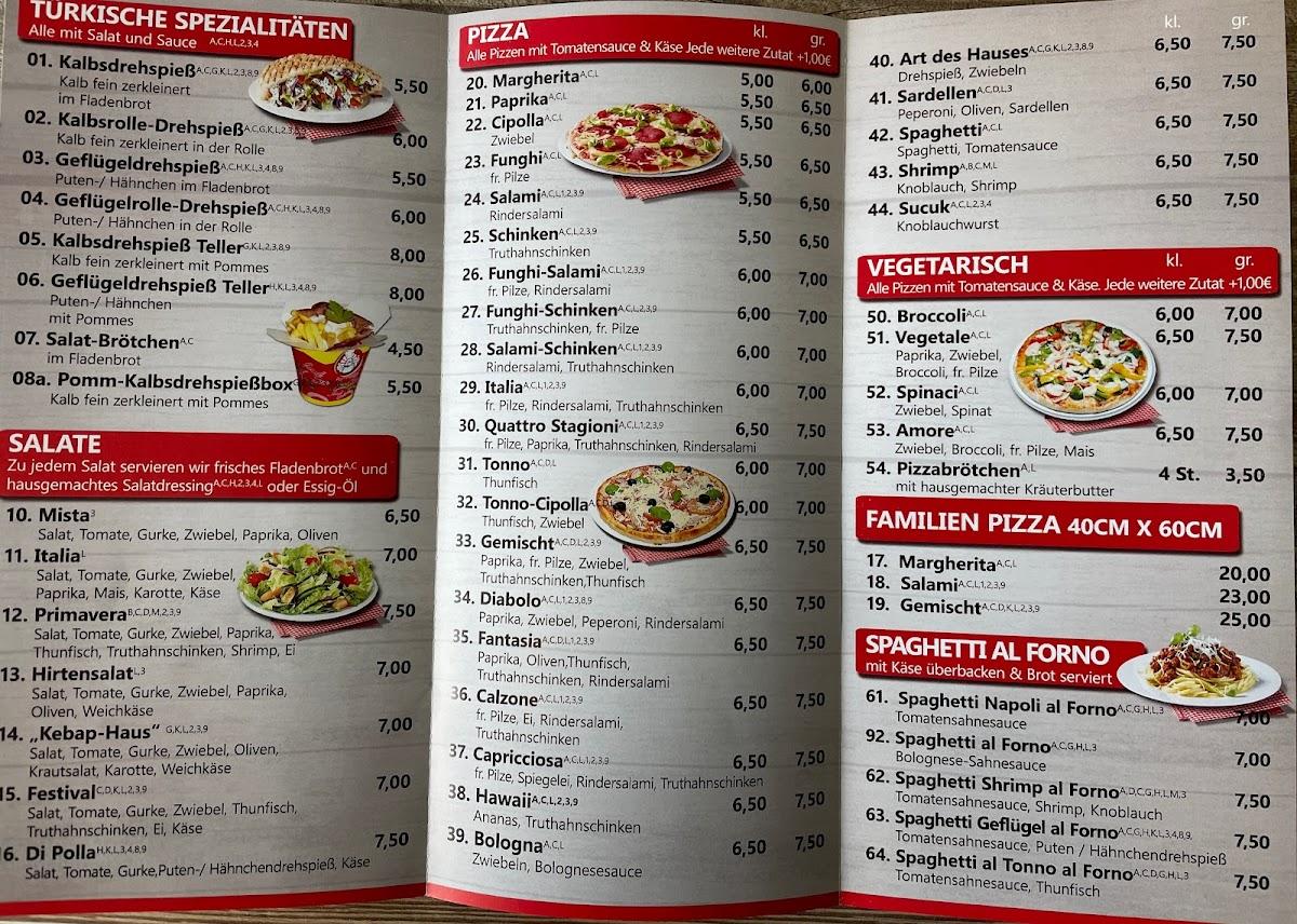 Speisekarte Von Adana-Kebap-Pizza-Haus, Andernach