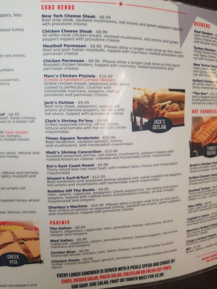 Menu at Jack's New Yorker Deli restaurant, Atlanta, S Atlanta Rd SE 150