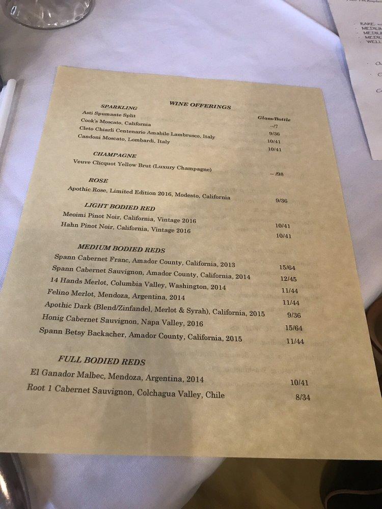 Menu at The Silver Spoon restaurant, Lawton