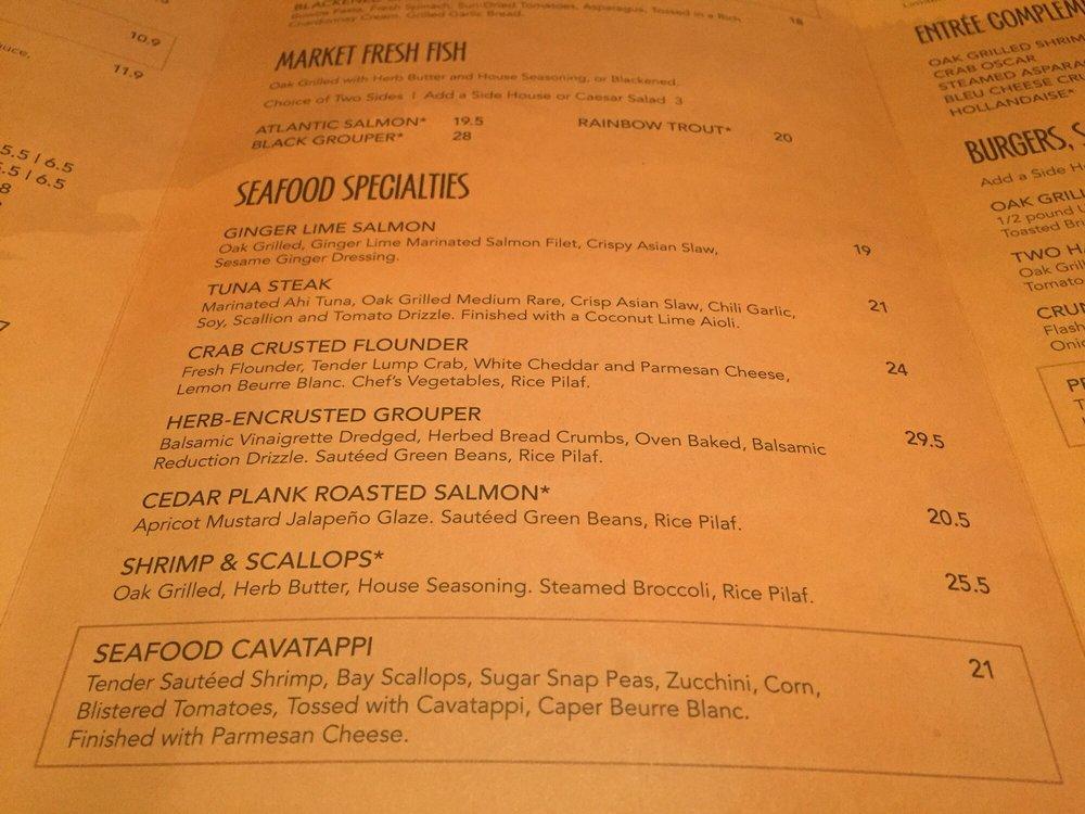 Menu at Stonewood Grill & Tavern steakhouse, Jacksonville, Baymeadows Rd 3