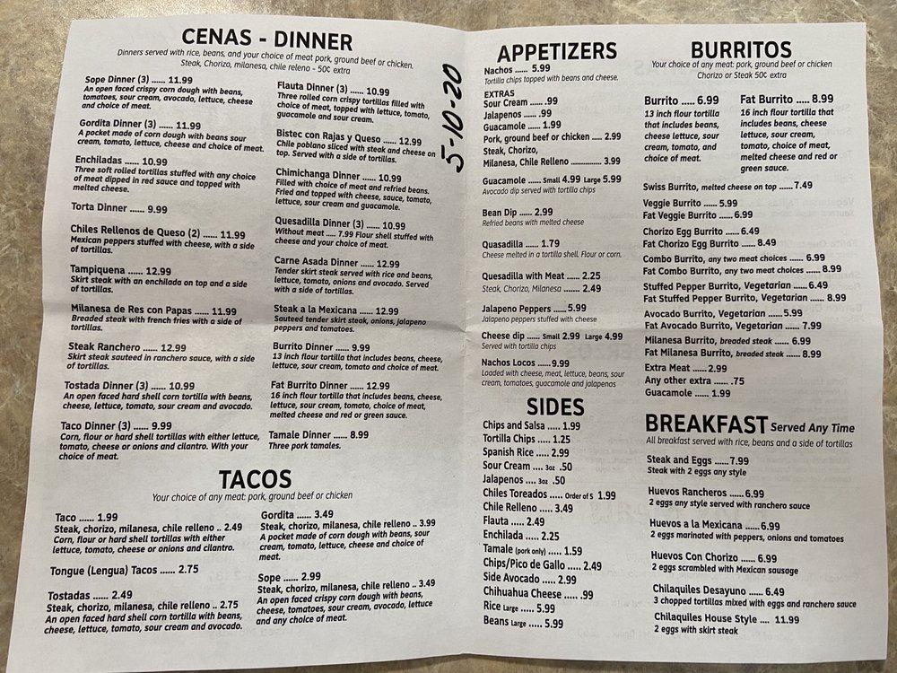 Menu at Fat Burrito Crown Point IN. restaurant, Crown Point