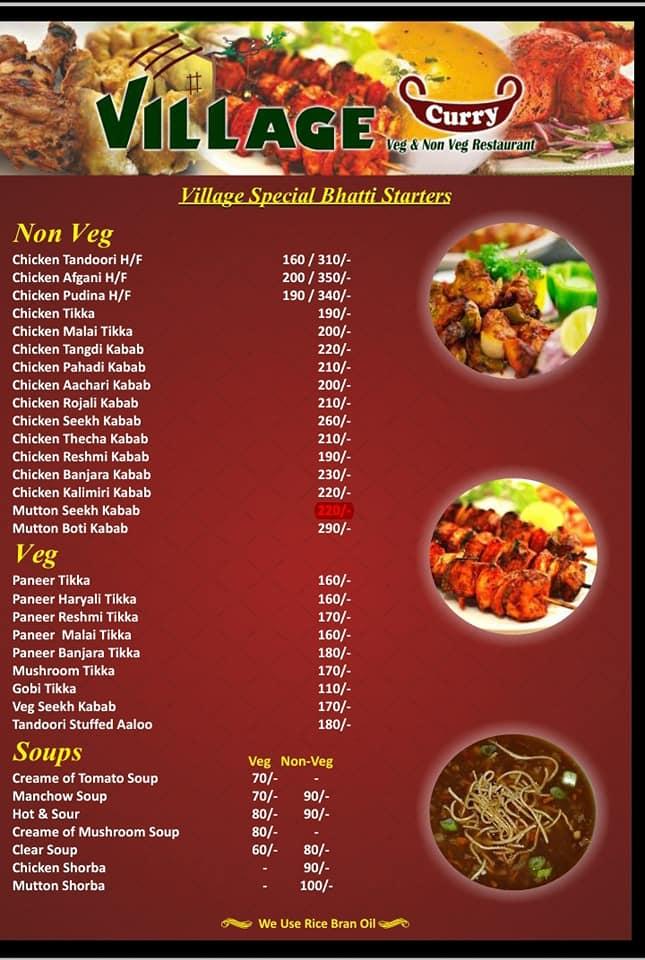 Menu At Village Curry Veg Non Veg Pune