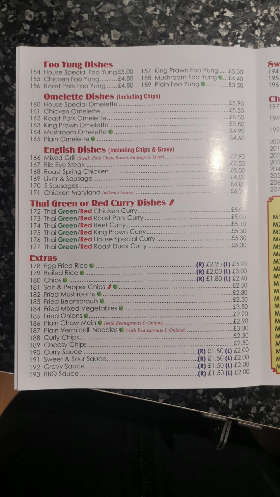 Menu At Golden Star Take Away Fast Food, Nuneaton