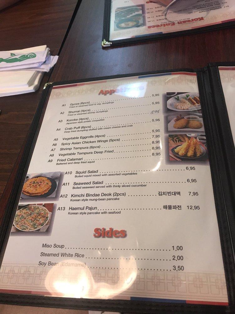 Menu at KOGI Korean BBQ, Tucson