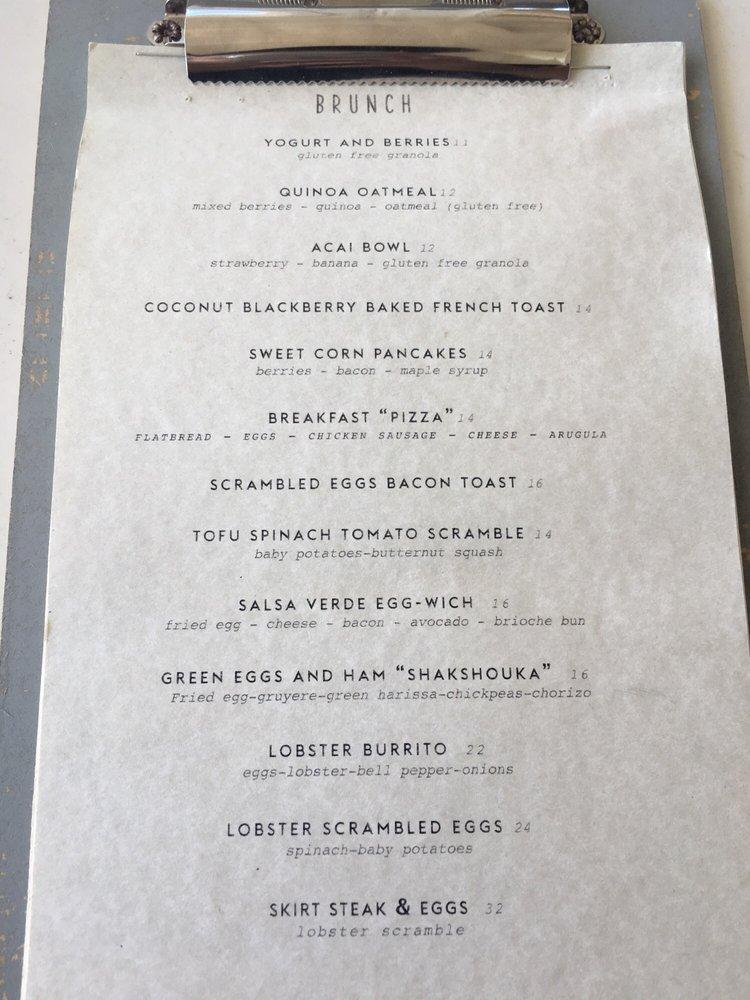 Menu at Malibu Farm Pier Cafe, Malibu