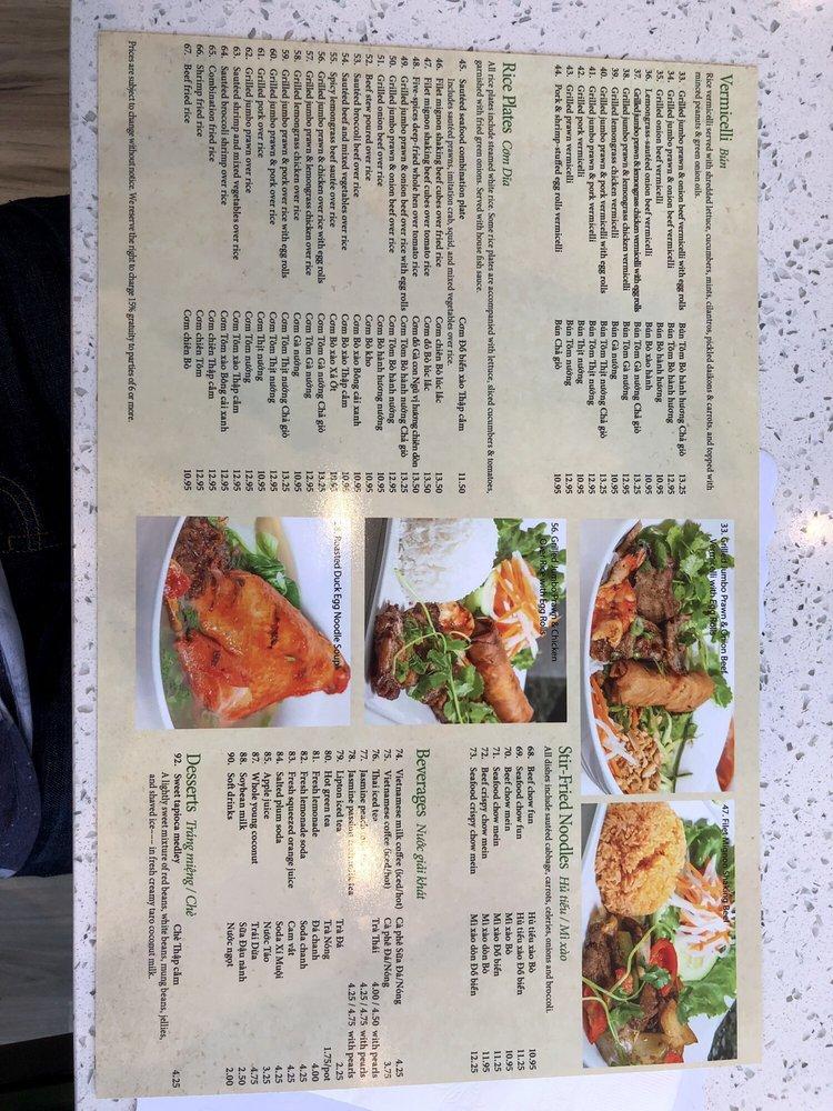 Menu At Phở 24 | Vietnamese Cuisine & Sweet Tea Restaurant, San Jose ...