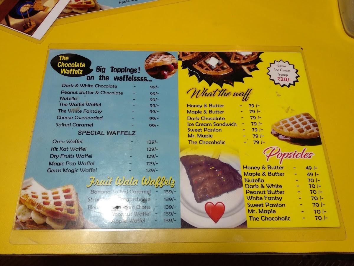 Menu at The Belgian Waffle Co, Raipur, Shop No 4