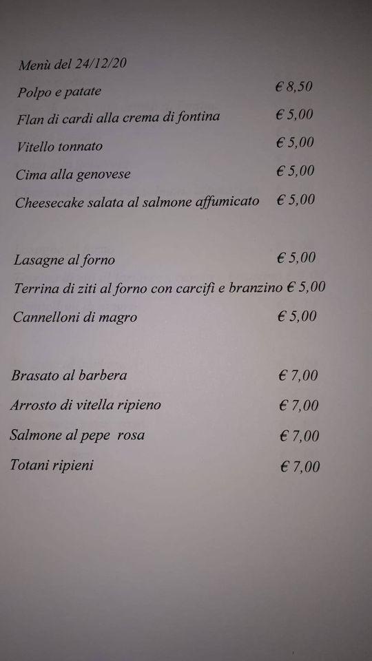 Menu di Pausa Pranzo Ristorante Self Service 
