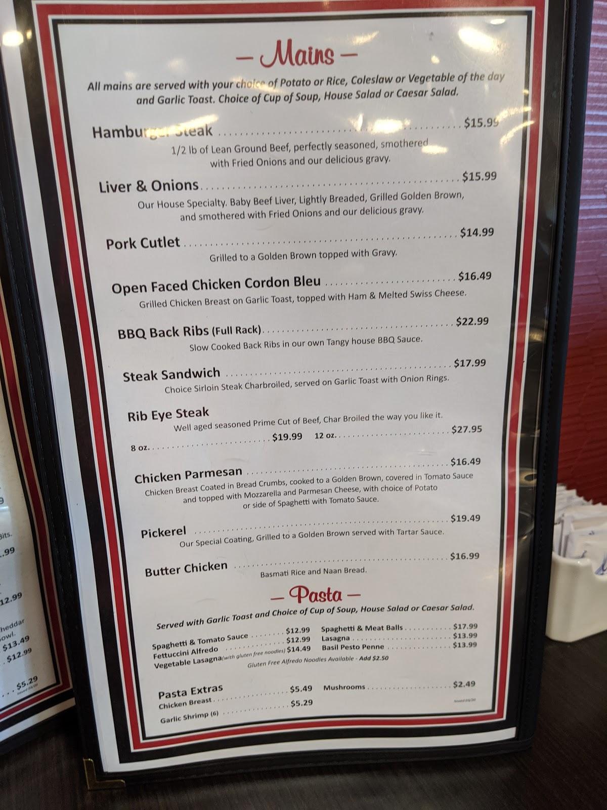 riverboat family restaurant menu