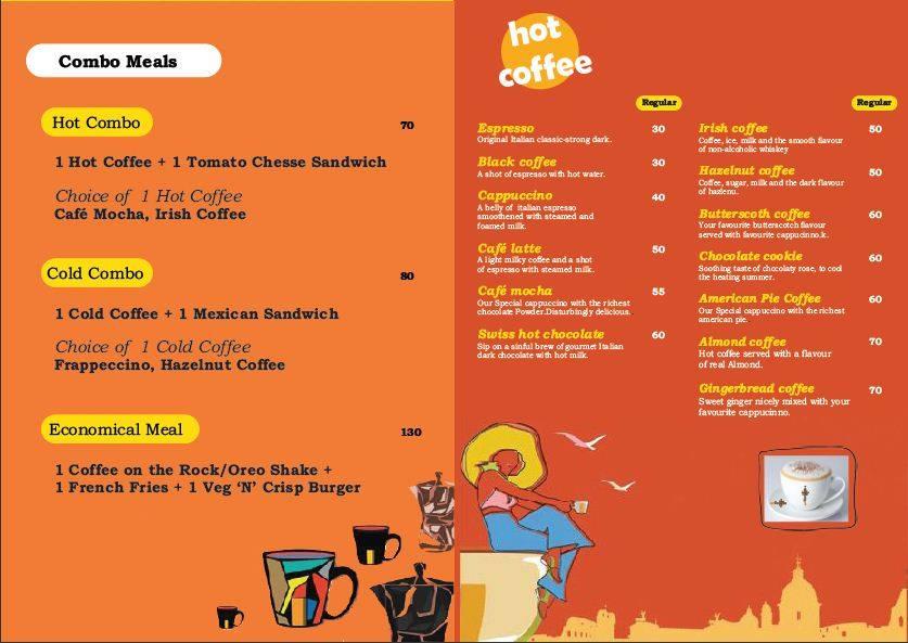 Bean Brothers Cafe menu
