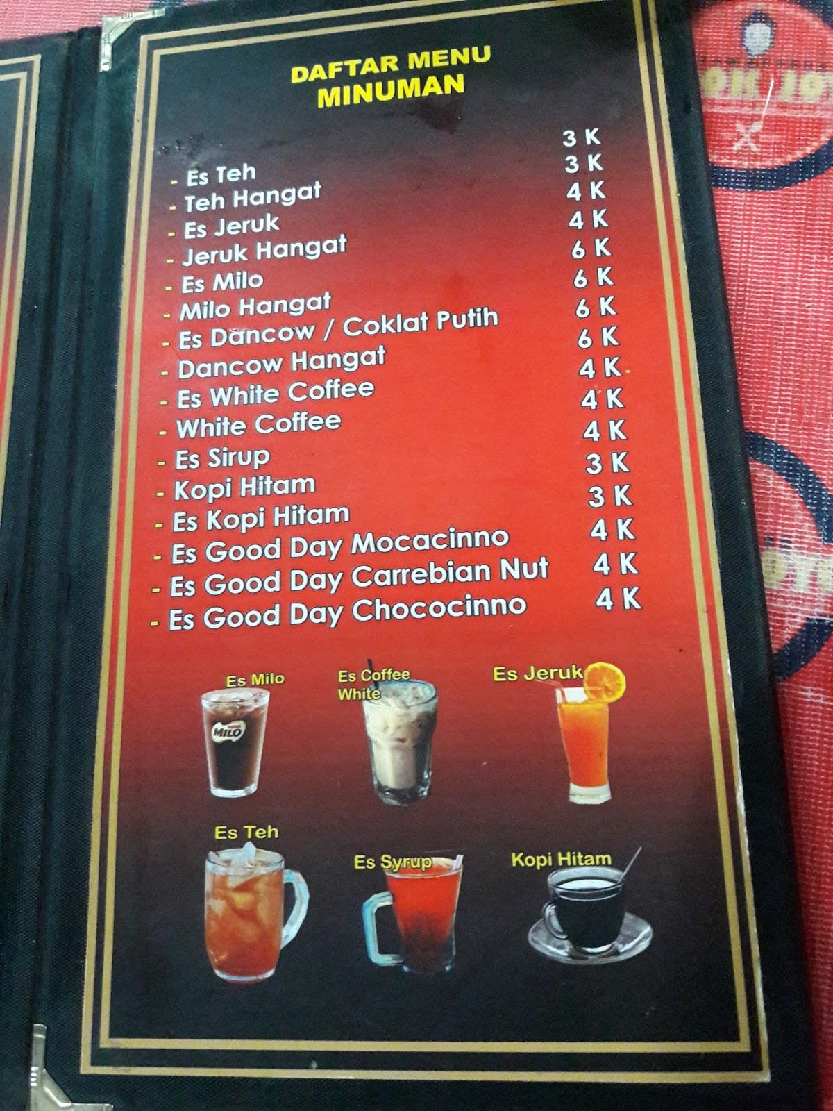 Carta Del Restaurante Ayam Geprek Mbok Joyo Semarang