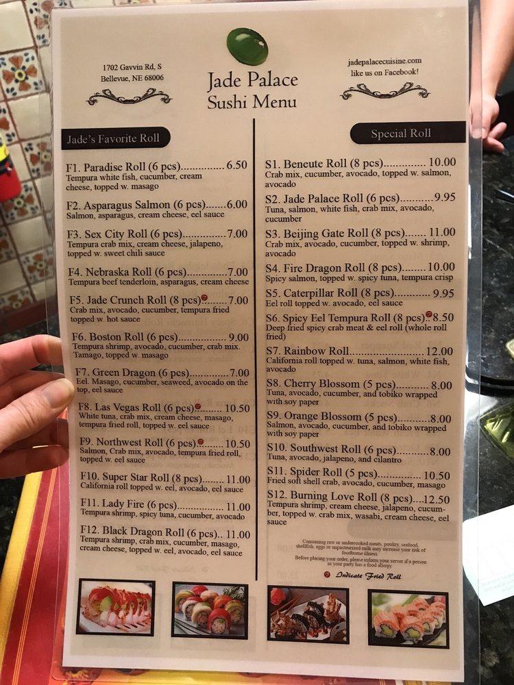 Menu at Jade Palace Restaurant, Bellevue