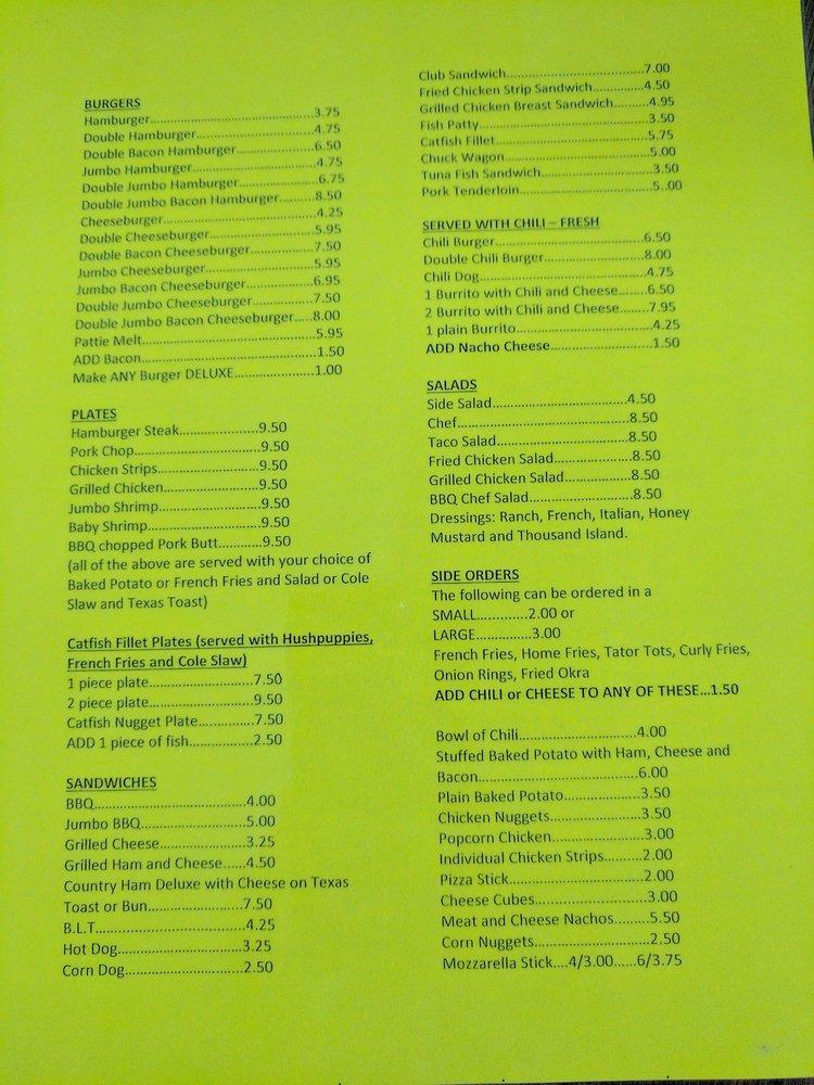 Menu at Katie's Diner restaurant, Portageville, 289 MO162