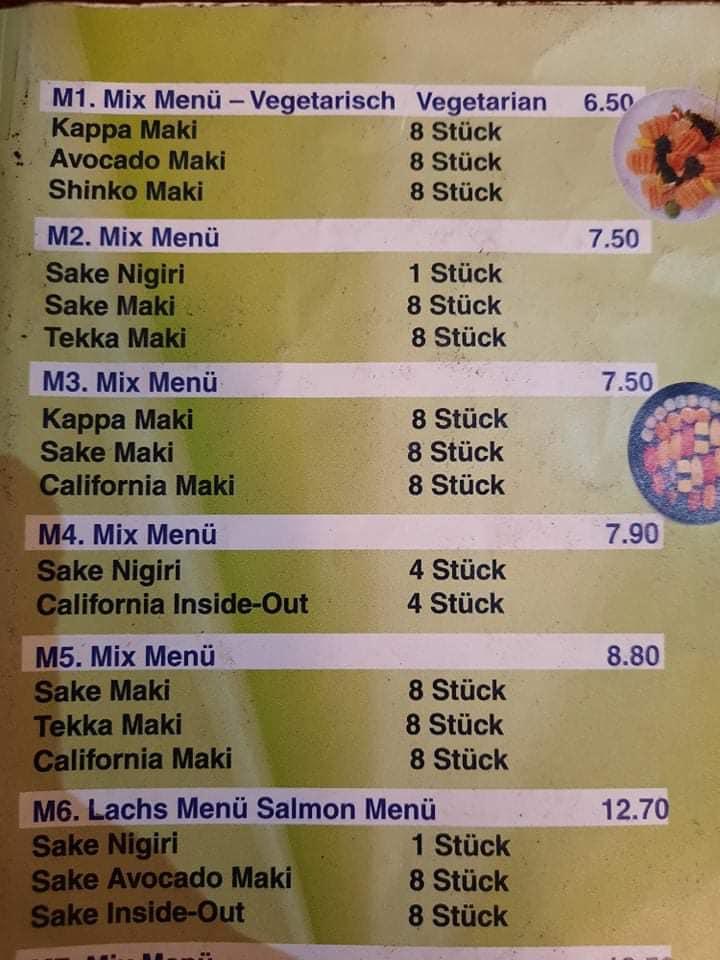 Speisekarte von Asia NiNi & Sushi Bar, Essen