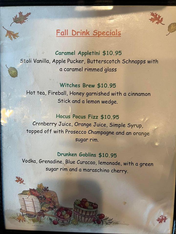 Menu at Morse Tavern pub & bar, Natick