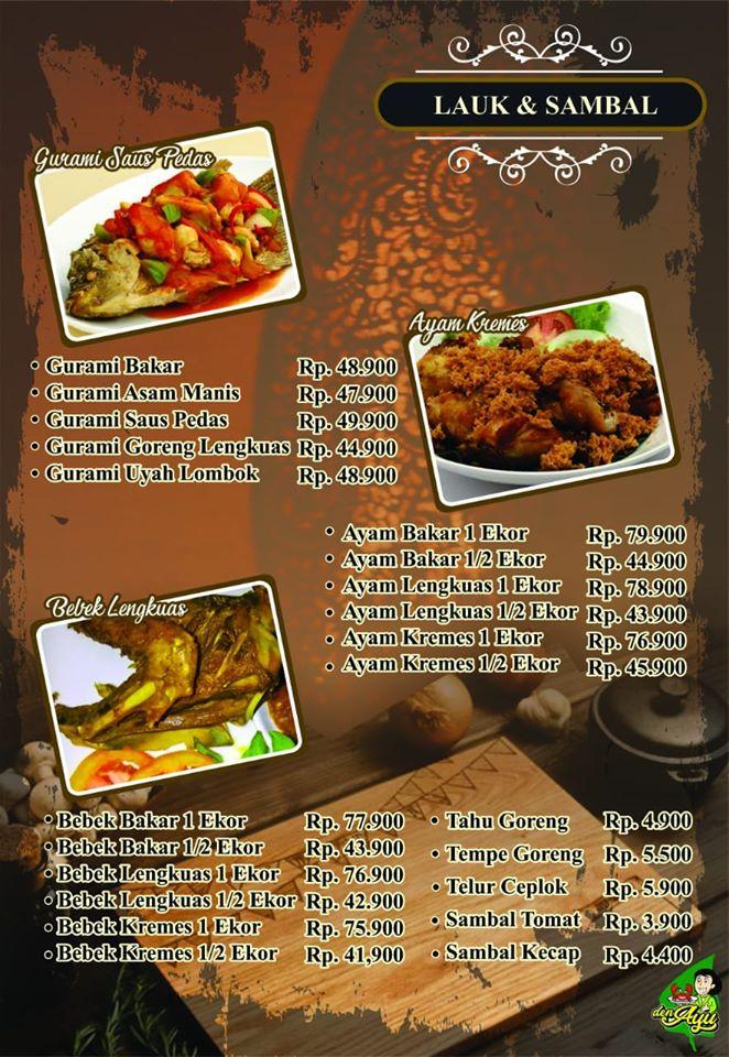 Menu at Kepiting Den Ayu Malang restaurant, Malang