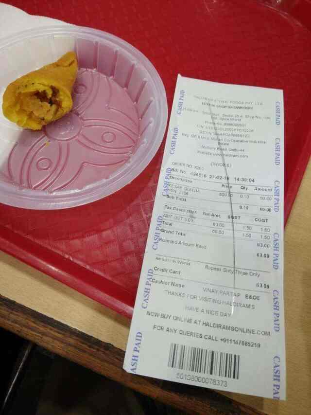 Menu At Haldiram S Spice Mall Noida Shop No