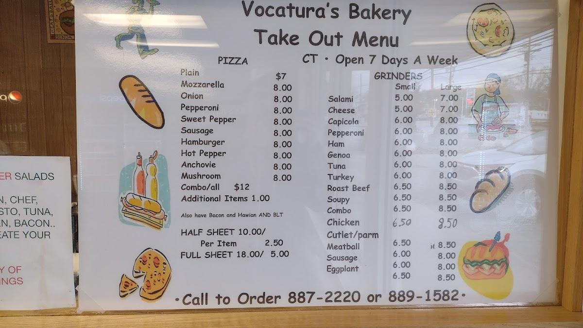Menu at Vocatura Bakery Inc, Norwich