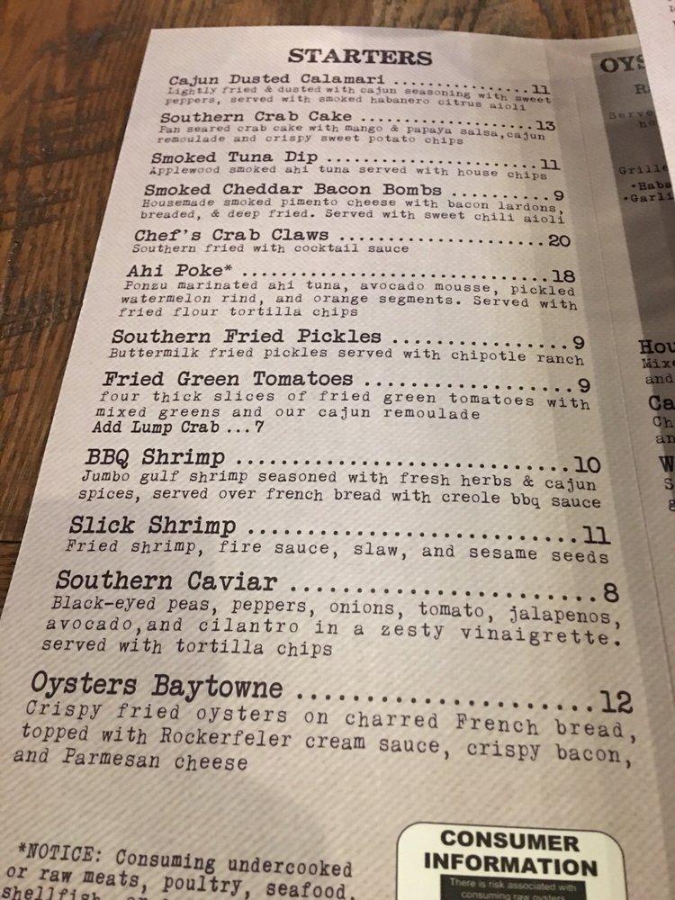 Menu at Slick Lips Seafood & Oyster House restaurant, Miramar Beach