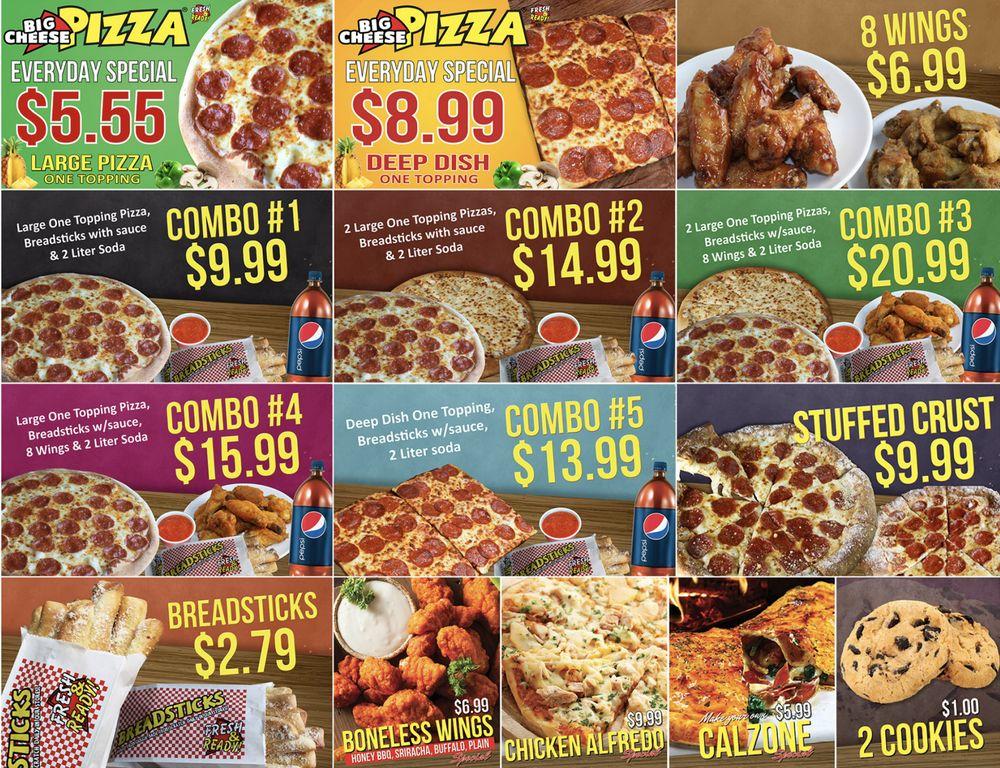 Menu at Big Cheese Pizza Raleigh pizzeria, Raleigh, N Rogers Ln