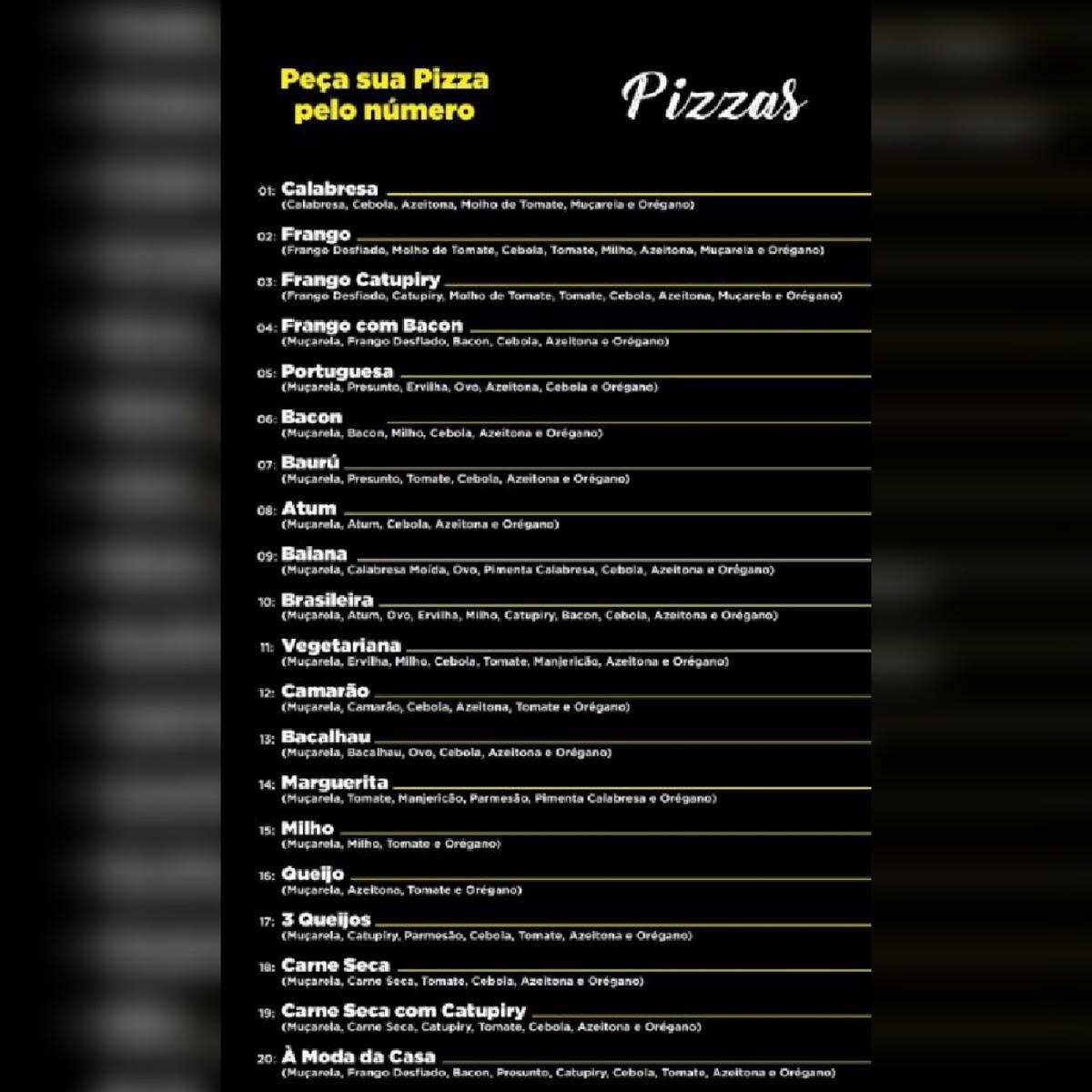 Casa Da Pizza cardápio