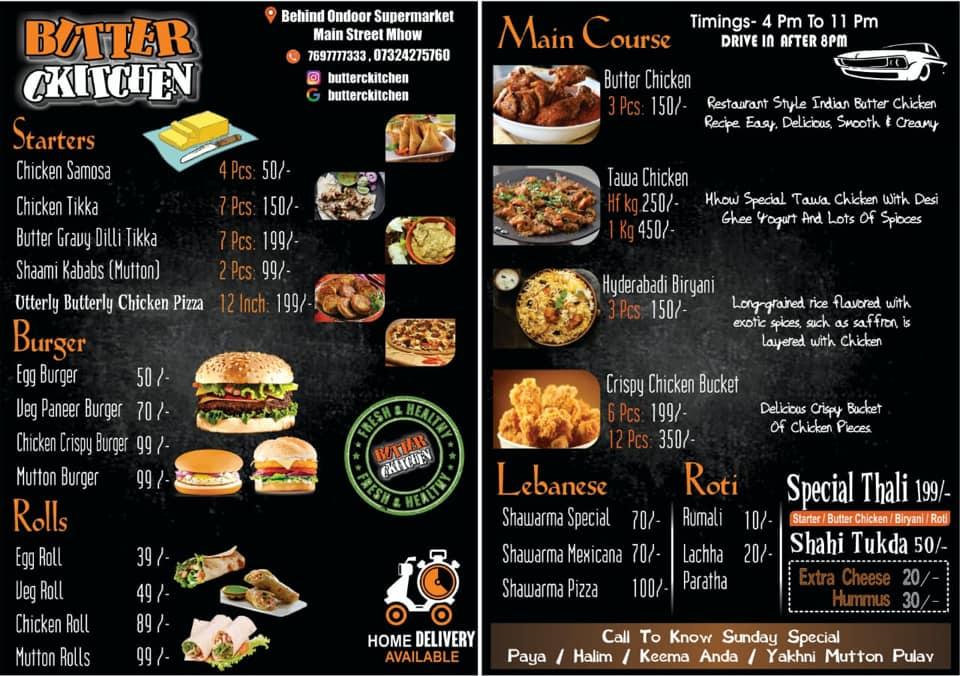 Butter ckitchen menu