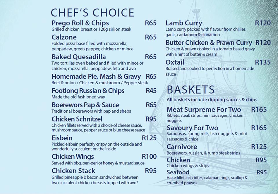 Menu At Dockside Cafe Harties Hartbeespoort   Rc35 Dockside Cafe Harties Menu 